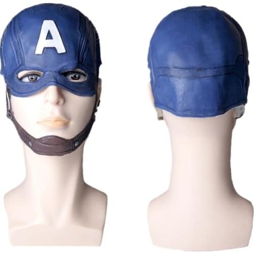 Captain America Latex Role-playing Mask, Adult Anime Halloween Superhero Mask, Collection of Gift Items