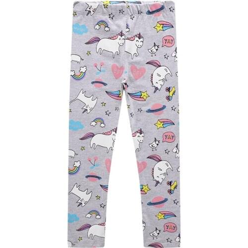 Girls Leggings Tights Trousers Kids Children Pure Cotton Pants Printed Pattern Skinny Pants