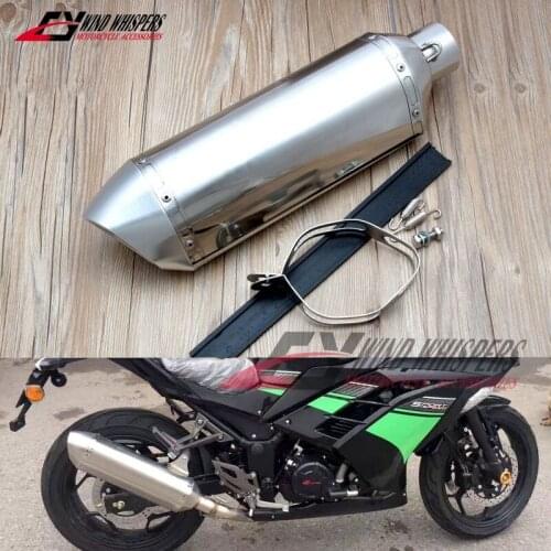 Modified motorcycle stainless steel exhaust pipe For Street Racing CBR250R CBR300R MSX125 R25 R3 YZF MT-07 MT-09 Z750 Z800