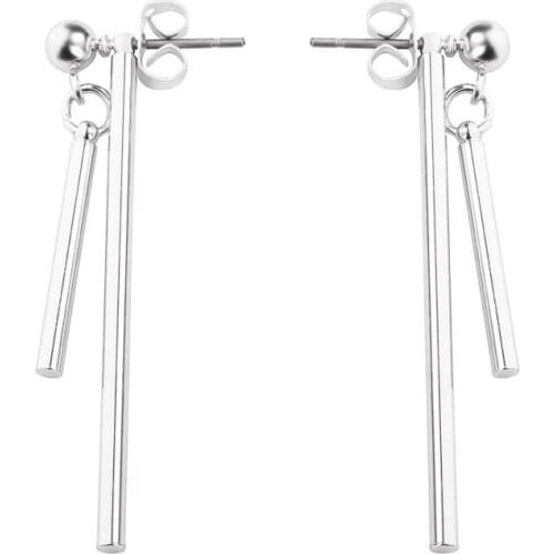 ISINYEE Fashion Bar Tassel Stud Earrings For Women Girls Trendy Clip On Earrings Christmas Gift Jewelry Bijoux Femme