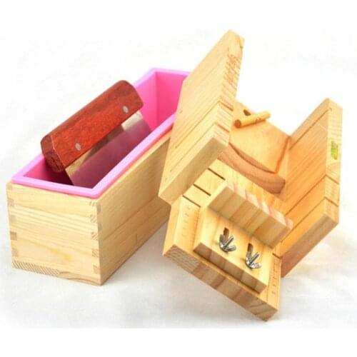 3/4pcs Soap Making Tools Set Adjustable Wooden Soap Cutter Box Stainless Steel Wax Soap Slicer Wavy Knifes Soap Making Kits