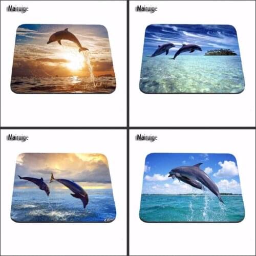 Latest Arrival Mousepad Anti-Slip Rubber Mat for Gamer Dolphins Under The Sea New Size Mouse Pad Rubber Pad 18*22cm and 25*29cm
