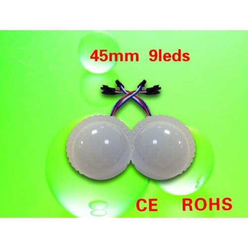 NEW design! addressable 45mm led pixel light;9leds 5050;DC12V;2.16W;IP65;UCS2903 IC;frosted cover