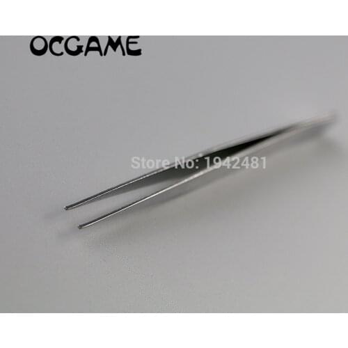 OCGAME 200pcs/lot High quality Straight Stainless Tweezers repair tool for game console mobile phone