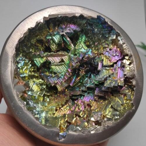1Pcs Rare Colorful Bismuth Ore Pyramid Collect Energy Reiki Healing Bismuth Crystals making Bismuth Metal crystal
