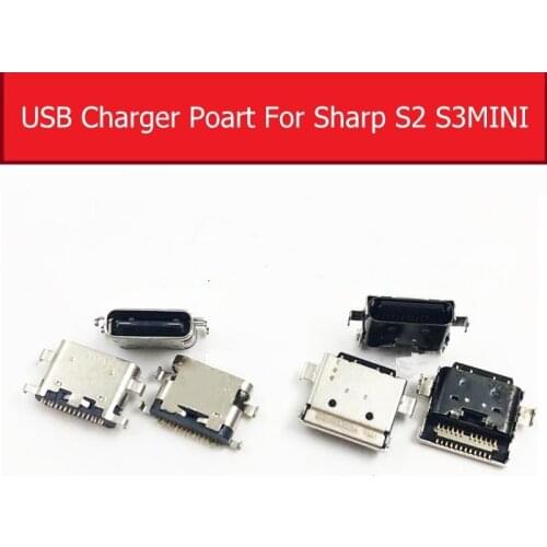 USB Charging Connector Socket Port Jack For Sharp Aquos S2 FS8010/S3 Mini FS8018 USB Data Charger Slot Socket Replacement Parts