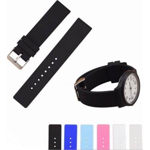 Generic Rubber Watch Strap Belt Black White Pink Diving Sport Watch Strap Bracelets for Men 12mm 14mm 16mm 18mm 20mm 22mm 24mm