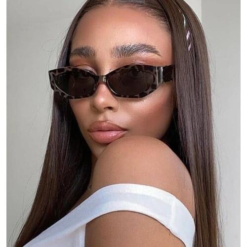 Small Cat Eye Sunglasses Women 2021 Vintage Green Brand Designer Trendy Sunglasses Woman Eyewear Oculos De Sol UV400