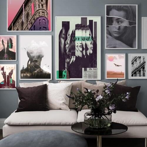 Modern Figure Print Retro Poster Wall Art Canvas Painting Nordic Posters and Prints Wall Pictures for Living Room Bedroom Decor