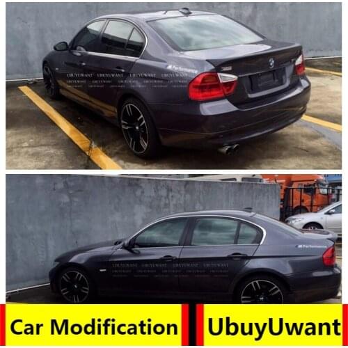 UBUYUWANT For BMW E90 3 Series 2005-2011 AC STYLE Spoiler Wing Auto Racing Car Styling CARBON FIBER Tail Trunk Spoiler Wing