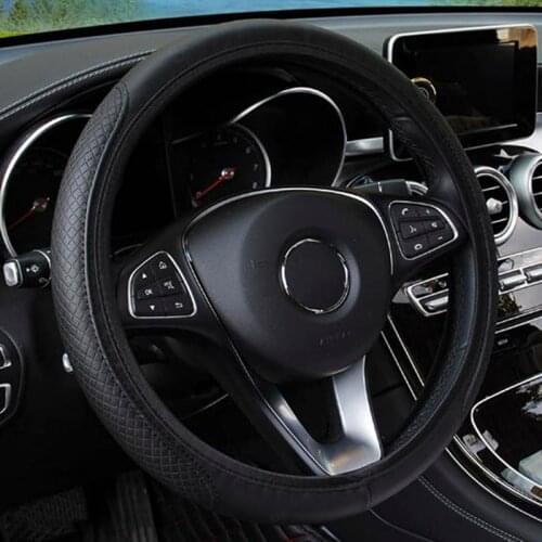 1PC Car Auto Steering Wheel Cover Glove Microfiber Breathable Anti-slip 15''/38cm