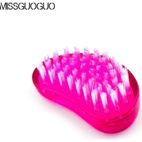 1pc Shell Shape Nail Cleaning Clean Brush Tool Pink Blue File Manicure Pedicure Soft Remove Dust Small Angle Clear Tools