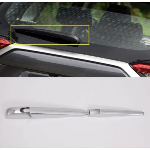 For Toyota RAV4 2019 2020 ABS Chrome Rear Rain Window Windshield Wiper Blade Cover Trim Frame Sticker Car Styling Accessory 3pcs