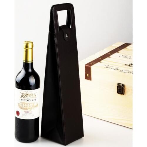 Free Shipping custom-made wholesale direct selling wine bags of wine packaging gift boxes Red wine only leather box