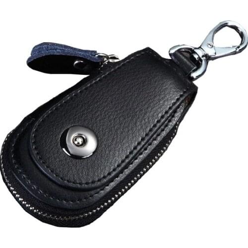 Cowhide key bag waist zipper genuine leather universal car key bag Zipper Cowhide Automobile Key Holder