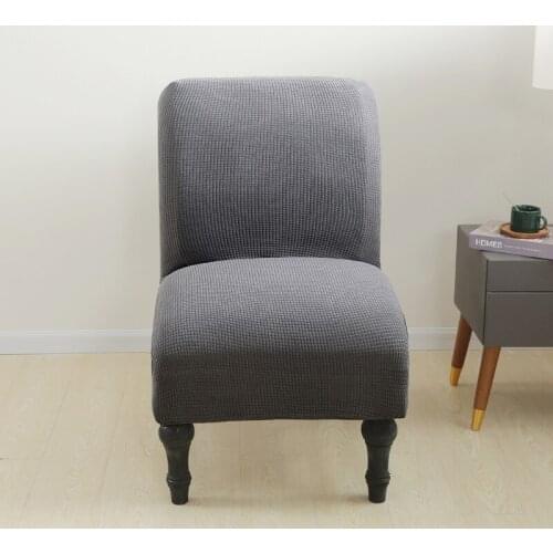 6 Solid Colors Armless Chair Sofa Covers Seat Slipcover Modern Stretch Covers Cheap Couch Protector Elastic Cover For Home Hotel