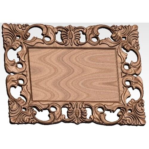 Digital file photo picture frame 3d model relief for cnc carving engraving in STL file format