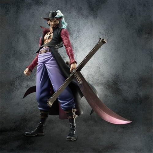 23CM PVC Anime ONE PIECE DX Dracule Mihawk Action Figure 10th Anniversary Excellent Model Toy Collectables Boy Gift