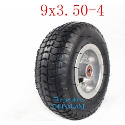 Electric scooter 9X3.50-4 wheel 4 inch rims with pneumatic tire tyre inner tube fits Gas Scooter Pocket Bike Electric tricycle
