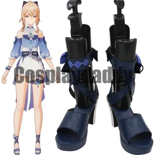 Genshin Impact Dandelion Knight Jean Gunnhildr Qin Sea Breeze Dandelion Ver. Cosplay Sandals Heels Shoes C006