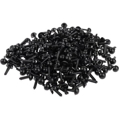 MagiDeal 200Pcs/Lot Black Plastic Safety Eyes for Bear Doll Plush Stuffed Animal Card Making DIY Toys 4Specifications