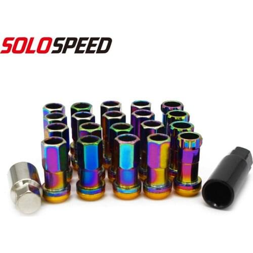 JDM Racing R40 Wheel Lug Nuts Composite Steel Anti Theft Nuts with 2 lock M12x1.25 M12x1.5