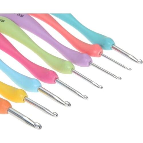 8Pcs/Set Ergonomic Crochet Hook Sets Crochet Hooks Knitting Needles Weave Yarn Diy Handmade Tools Kit