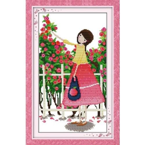 Love words(1)- sweet cross stitch kit counted stamped fabric 14ct 11ct hand embroidery DIY handmade needlework supplies bag