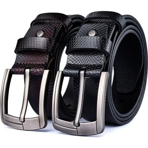 Men Genuine Leather Belts Snake Pattern High Quality Cowskin leather Belts for Men Pin Buckle Vintage Casual Brand Strap