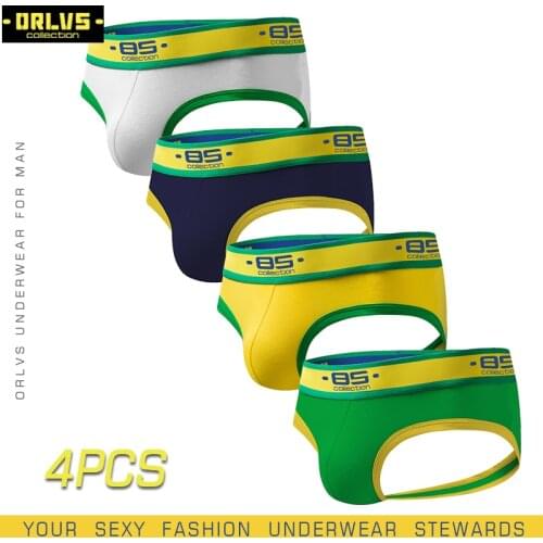 BS 4PC/LOT Men Underwear Mesh Jockstrap Sexy Men Underwear G-Strings And Thongs Sexy Gay Penis Pouch Men Underwear bikini