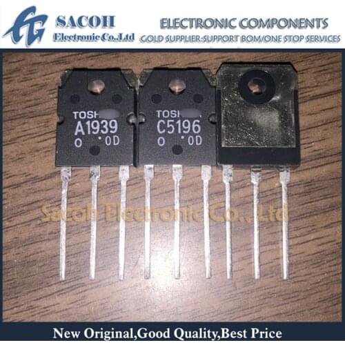 New Original 5Pairs(10PCS)/Lot 2SA1939 A1939 1939 + 2SC5196 C5196 5196 TO-3P 6A 180V Silicon POWER AMPLIFIER APPLICATIONS