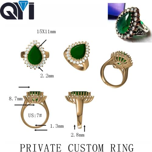 QYI 925 Silver Private Custom The Only Engagement Wedding Ring,10k Gold, 14k Gold High-end Customization