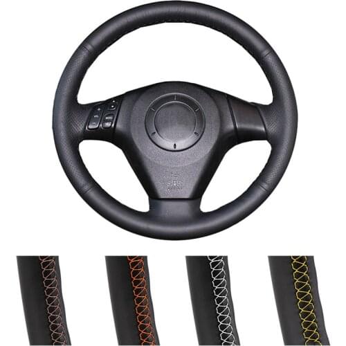 DIY Customized Car Steering Wheel Cover For Old Mazda 3 Mazda 5 Mazda 6 2003-2009 Auto Artificial Leather Steering Wrap