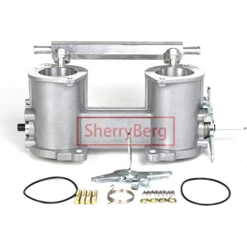 SherryBerg 42MM 42IDA TBS Throttle Bodies For Jenvey IDA Style Carb 84mm Height TFP42I 42mm Rep. Weber & Dellorto W Fuel Rail