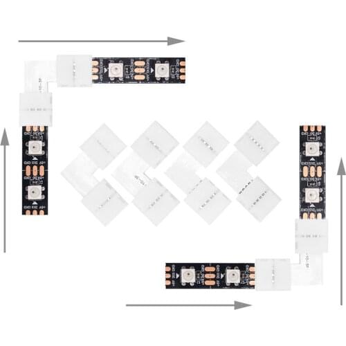2PIN 3PIN 4PIN 5PIN L / T / X Shape Corner Connector Led Connector For 10mm Free Welding RGB RGBW RGBWW Lighting Strip Tape
