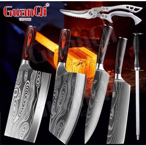 Traditional Kitchen Knife Kitchen Chop Bone Meat Cleaver Vegetables Slicing Knife Razor Sharp Slicing Knife Meat Chopping Knife