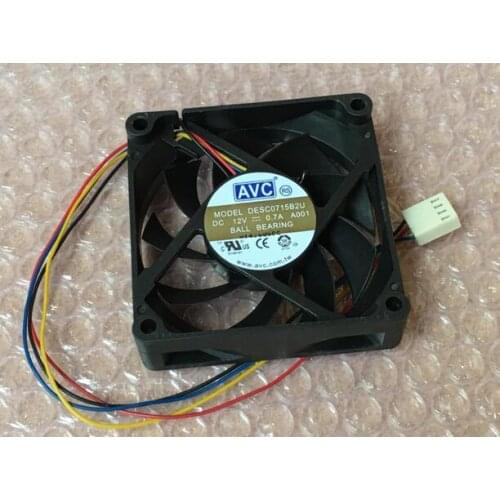 AVC DESC0715B2U DC 12V 0.7A 7CM 70x70x20mm 4-wires double ball bearing cooling fan
