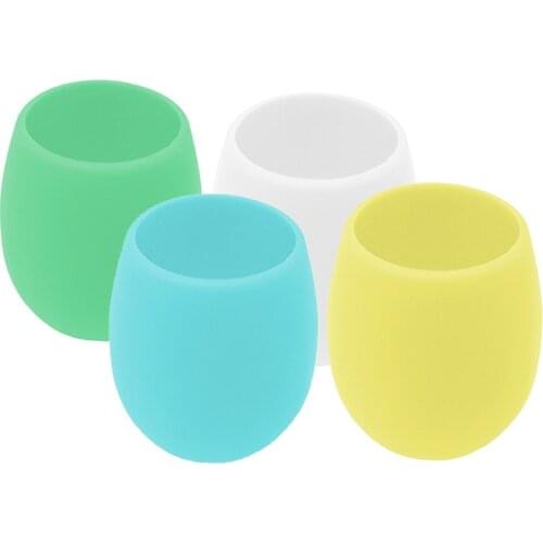 High Quality Silicone Red Wine Glass Bottle Portable Eco-Friendly Outdoor Rubber Cups For Travel Picnic Pool Boat Camping