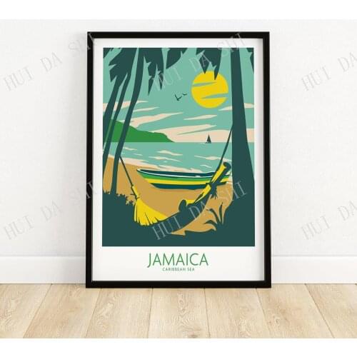 Jamaica Poster Retro | Wall Art Print | Travel Poster