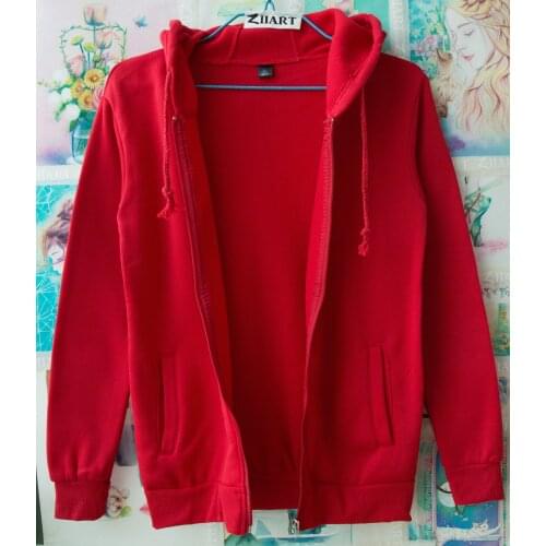 5 Colors Mu Ban Woman Girl Coat Full Zip Hoodie Fleece Hooded Jacket Autumn Winter ZIIART