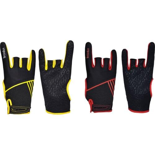 1Pair Bowling Glove Anti-slip Men Women Half Finger Cycling Gloves Sports Equipment Breathable Gloves for Biking Bowling