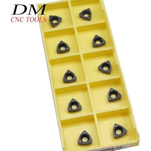 10PCS WCMX040208 SF LF6018 Indexable Carbide U Drill CNC high quality Insert for Stainless Steel