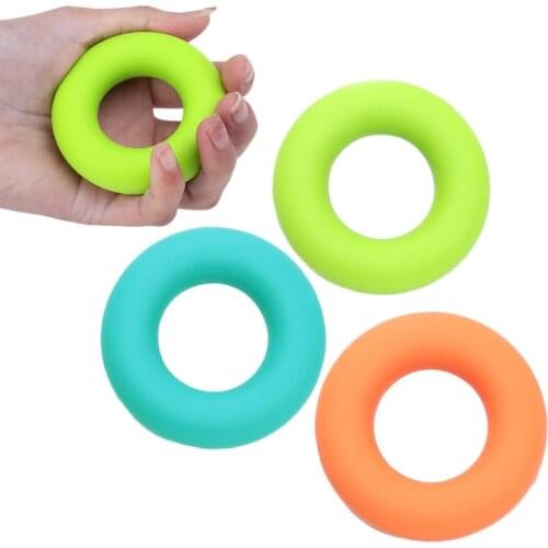 3pcs Silicone Hand Grip O Shape Healthy Strength Finger Hand Power Training Ring Exerciser Fitness muscle developer 30 40 50LB