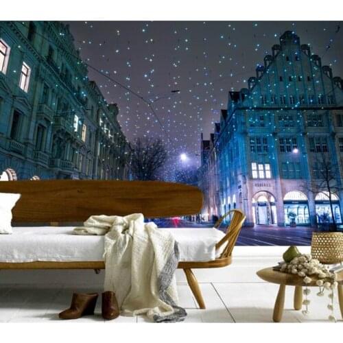 Custom 3d murals,Switzerland Houses Winter Christmas Street Night wallpapers,living room sofa TV wall bedroom papel de parede