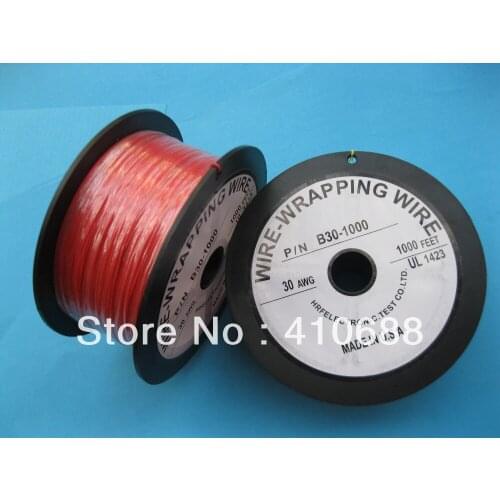 4 roll 1000ft 30AWG Wire-Wrapping Wire Sliver Plated Copper Red Color