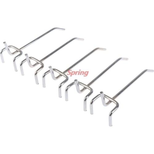 Hot 5 pcs Hook Panel Perforated Wall Storage Garage Workshop Fixing 10CM