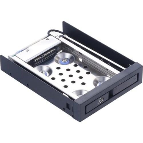 2.5"Aluminum SATA Shockproof Enclosure Internal SSD HDD Mobile Rack for 3.5"Floppy Drive Bay