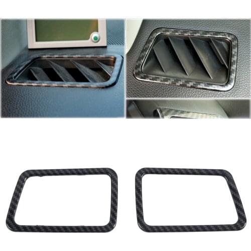 For Subaru WRX STi 2015-2019 Accessories ABS Carbon Fiber Interior Upper Air Vent Outlet Frame Trim 2pcs Car Styling