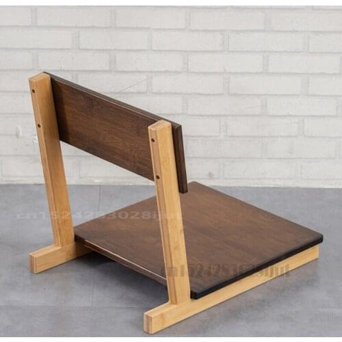 Bamboo Legless Chair Armrest Tatami Floor Backrest Living Room Furniture Japaese Style Legless Zaisu Zen Chair Eco-Friendly