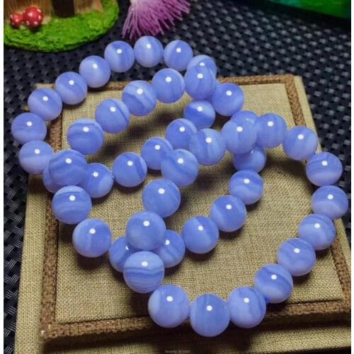 Blue veins agate round 8-12mm bracelet 8inch wholesale beads